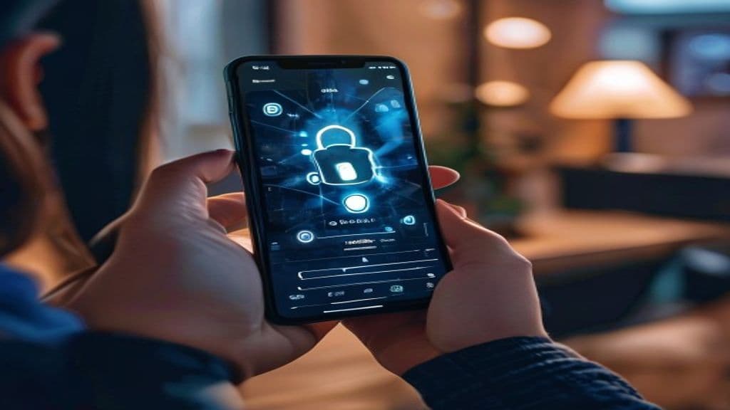 ایمنی اپلیکیشن کازینو موبایل با نماد قفل دیجیتال و حفاظت اطلاعات کاربران