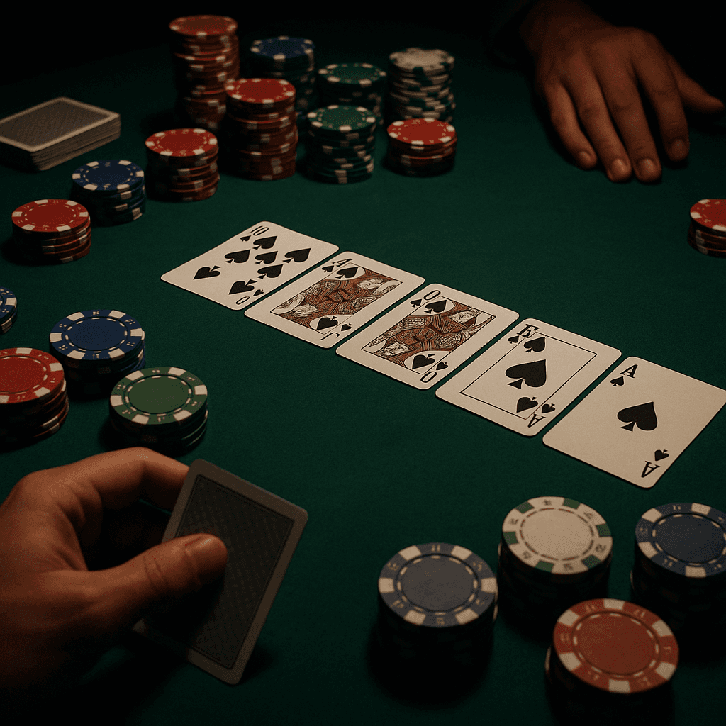 صحنه‌ای از بازی پوکر تگزاس هولدم و استراتژی c-bet