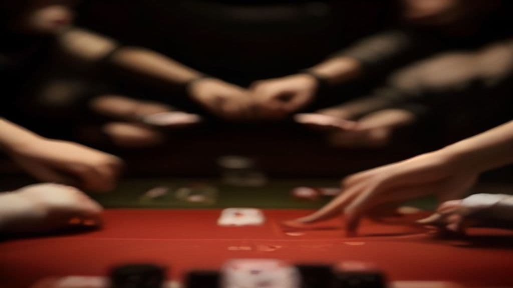 استراتژی continuation bet در پوکر با بازیکن در حال شرط بندی پس از فلاپ و چیپ‌های پوکر روی میز